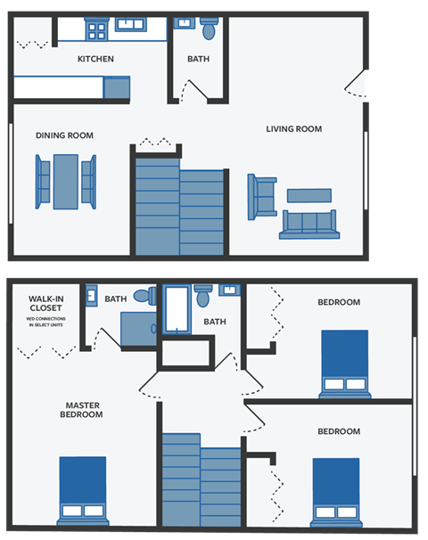 3 bedroom apartment floor plan